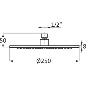 Herzbach Model 23.600250.1.07 Regendouche Mat Wit - Rain Shower Herzbach Model 23.600250.1.07 Regendouche Mat Wit - Rain Shower
