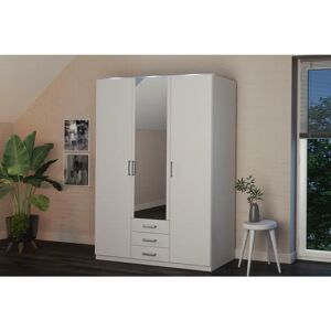 PRIESS Amsterdam Kleiderschrank - Glaskranzblende, LED, 3-türig, 140x193x56cm PRIESS Amsterdam Kleiderschrank - Glaskranzblende, LED, 3-türig, 140x193x56cm