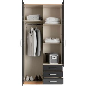 PRIESS Amsterdam Kleiderschrank - Modernes Design, 2-5 Türen, Spiegel, Holzoptik PRIESS Amsterdam Kleiderschrank - Modernes Design, 2-5 Türen, Spiegel, Holzoptik