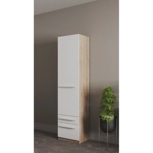 PRIESS Barcelona Wardrobe - struktureichefarben hell - 48 cm x 193 cm - Wardrobe PRIESS Barcelona Wardrobe - struktureichefarben hell - 48 cm x 193 cm - Wardrobe