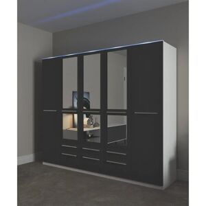 PRIESS Barcelona Kleiderschrank mit Spiegel und Beleuchtung - Schrank PRIESS Barcelona Kleiderschrank mit Spiegel und Beleuchtung - Schrank