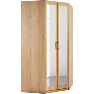 PRIESS Husum Kleiderschrank - Spiegel, Beige, Metallgriffe PRIESS Husum Kleiderschrank - Spiegel, Beige, Metallgriffe