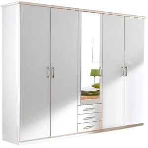 Priess Husum Kleiderschrank - 5-türig, Weiß, mit Schubladen Priess Husum Kleiderschrank - 5-türig, Weiß, mit Schubladen