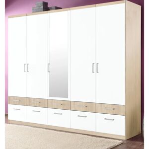 Priess Kleiderschrank - 5-türig Weiß - Schrank Priess Kleiderschrank - 5-türig Weiß - Schrank