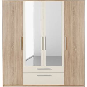 Priess Kleiderschrank - 4-türig, Weiß, 185x54x195cm - Kleiderschrank Priess Kleiderschrank - 4-türig, Weiß, 185x54x195cm - Kleiderschrank