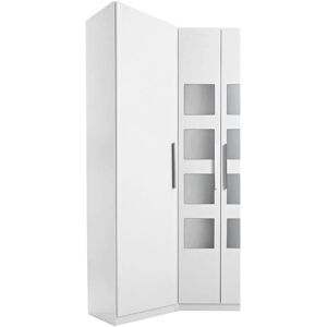 PRIESS Saragossa Kleiderschrank - 5 Einlegeböden, Weiß, links, Drehtür PRIESS Saragossa Kleiderschrank - 5 Einlegeböden, Weiß, links, Drehtür