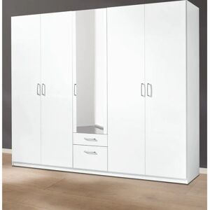PRIESS Bilbao Kleiderschrank - 5 Türen, 230x54x193cm, Weiß PRIESS Bilbao Kleiderschrank - 5 Türen, 230x54x193cm, Weiß
