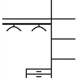 Priess Bilbao Kleiderschrank - Modular, 3-türig, 140x54x193 cm Priess Bilbao Kleiderschrank - Modular, 3-türig, 140x54x193 cm