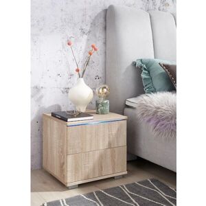 Priess Nachttisch - 2 Schubladen, LED, 41x38x37 cm - Nightstand Priess Nachttisch - 2 Schubladen, LED, 41x38x37 cm - Nightstand