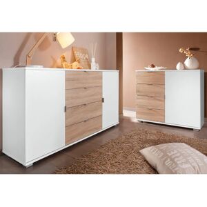 Priess Weiß Eiche Sonoma Sideboard - Sideboard Priess Weiß Eiche Sonoma Sideboard - Sideboard