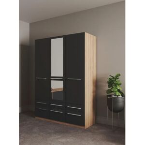 Priess Barcelona Kleiderschrank mit Spiegel - Klassisches Design, Verstellbarer Stauraum Priess Barcelona Kleiderschrank mit Spiegel - Klassisches Design, Verstellbarer Stauraum