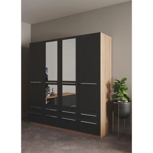 Priess Kleiderschrank - Verstellbar, mit Spiegel - 185x54cm - Schrank Priess Kleiderschrank - Verstellbar, mit Spiegel - 185x54cm - Schrank