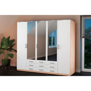 Priess Amsterdam Kleiderschrank - Glaskranzblende, LED, 5-türig Priess Amsterdam Kleiderschrank - Glaskranzblende, LED, 5-türig