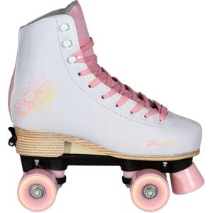 Patins classiques ajustables Playlife pour enfants - Blanc/Rose - 39-42 - Publicité Patins classiques ajustables Playlife pour enfants - Blanc/Rose - 39-42 - Publicité
