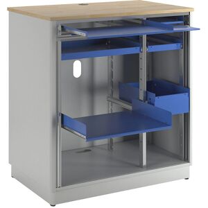 RAU Estación de trabajo para ordenador - Gris claro / Azul genciana RAU Estación de trabajo para ordenador - Gris claro / Azul genciana