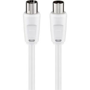 MicroConnect 1,5m Witte Coaxiale Kabel - Dubbel Afgeschermd MicroConnect 1,5m Witte Coaxiale Kabel - Dubbel Afgeschermd