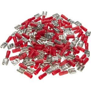 Goobay 17002 - Flat Plug Crimp Connector, 6.4mm, Red - Electrical Connector Goobay 17002 - Flat Plug Crimp Connector, 6.4mm, Red - Electrical Connector