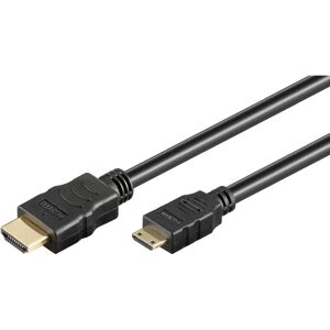 Cavo HDMI Goobay - 2m, Mini e Standard, Nero - Alta Velocità 2.0 Cavo HDMI Goobay - 2m, Mini e Standard, Nero - Alta Velocità 2.0