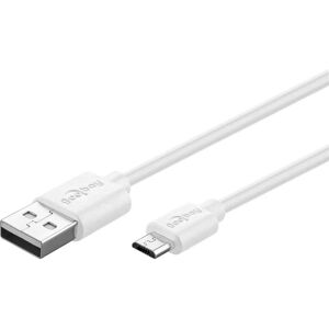 Goobay USB Cable Micro-USB B 1m - White - USB 2.0 Goobay USB Cable Micro-USB B 1m - White - USB 2.0
