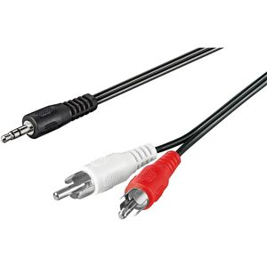 Cable de audio Goobay 50196 - 3,5mm a RCA - 3m Negro Cable de audio Goobay 50196 - 3,5mm a RCA - 3m Negro