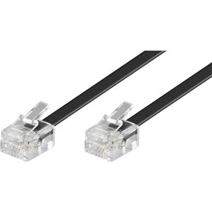 Goobay 50318 Telefoonkabel - 6m, RJ11, Zwart Goobay 50318 Telefoonkabel - 6m, RJ11, Zwart