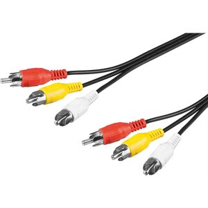 Goobay 50381 Video & Audio Cable - 2m, RCA, Black Goobay 50381 Video & Audio Cable - 2m, RCA, Black