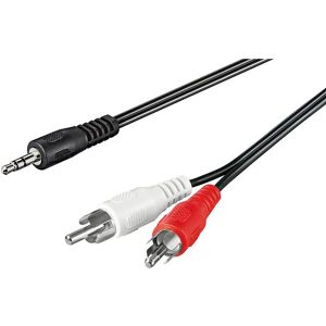 Cable de audio Goobay 50440 - 0,5 m - 3,5mm a RCA - Negro Cable de audio Goobay 50440 - 0,5 m - 3,5mm a RCA - Negro