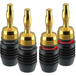 ClickTronic 52546 wire connector - Gold-plated banana plug for speaker cable ClickTronic 52546 wire connector - Gold-plated banana plug for speaker cable