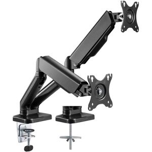Goobay Dual Monitor Mount - Adjustable, Steel, Black Goobay Dual Monitor Mount - Adjustable, Steel, Black