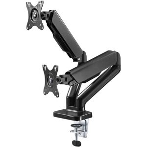 Goobay Dual Monitor Mount - Adjustable, Steel, Black Goobay Dual Monitor Mount - Adjustable, Steel, Black