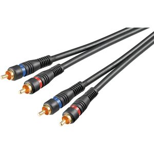 Câble audio RCA stéréo Goobay 60795 - 2m - Noir - Câble audio - Publicité Câble audio RCA stéréo Goobay 60795 - 2m - Noir - Câble audio - Publicité