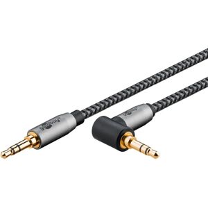 Goobay 65277 Audio Verbindungskabel - 0,5 m - Schwarz/Silber Goobay 65277 Audio Verbindungskabel - 0,5 m - Schwarz/Silber