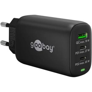 Goobay 65407 Mehrport Schnellladegerät - 65W, USB-C & USB-A, Schwarz Goobay 65407 Mehrport Schnellladegerät - 65W, USB-C & USB-A, Schwarz