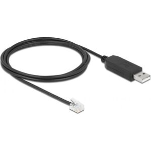 DeLOCK 66736 Przełącznik płci kabla - RJ-12 USB 2.0 Type-A Czarny DeLOCK 66736 Przełącznik płci kabla - RJ-12 USB 2.0 Type-A Czarny