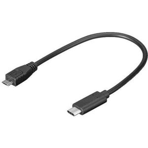 Goobay USB Cable - 0.2m Micro-USB B to USB C - Black Goobay USB Cable - 0.2m Micro-USB B to USB C - Black