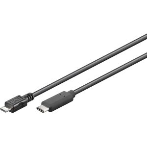 Kabel USB Goobay - Micro-USB B na USB C - Černý Kabel USB Goobay - Micro-USB B na USB C - Černý