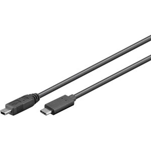 Goobay USB Kabel - USB-C til Mini-B 0,5m - Sort Goobay USB Kabel - USB-C til Mini-B 0,5m - Sort
