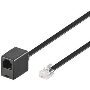 Goobay RJ12 10m Noir - Câble Téléphone Goobay RJ12 10m Noir - Câble Téléphone