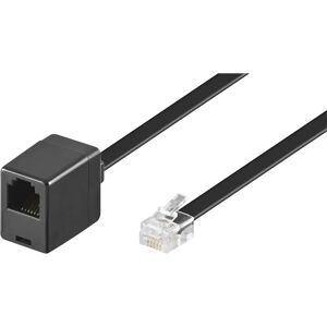 Cabo de extensão telefônica modular Goobay 68264 - Preto Cabo de extensão telefônica modular Goobay 68264 - Preto