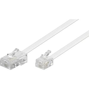 Cavo Telefonico Goobay 6m - Piatto Nero - RJ-45/RJ-11 Cavo Telefonico Goobay 6m - Piatto Nero - RJ-45/RJ-11