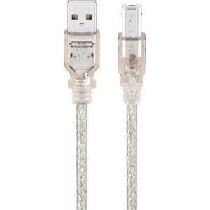 Goobay 68606 USB Kabel - Hoge Snelheid 1m Transparant USB A naar B Goobay 68606 USB Kabel - Hoge Snelheid 1m Transparant USB A naar B