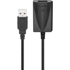 Cablu USB Goobay 68876 - 5m, Negru, Extensor USB 2.0 Activ Cablu USB Goobay 68876 - 5m, Negru, Extensor USB 2.0 Activ