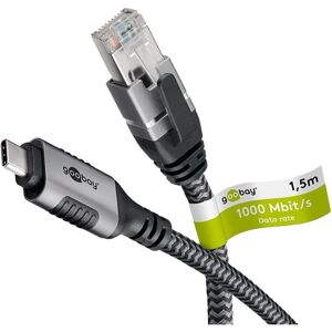 Goobay 70698 Ethernet Cable - Black, Silver Goobay 70698 Ethernet Cable - Black, Silver
