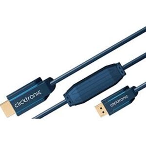 ClickTronic 1m DisplayPort/HDMI Blue - Video Cable ClickTronic 1m DisplayPort/HDMI Blue - Video Cable