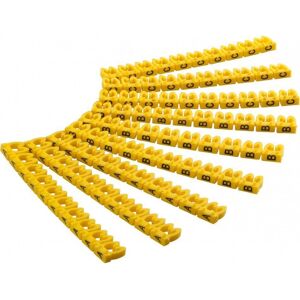 Marqueurs de câbles PVC Jaune Goobay - 90 pièces - Publicité Marqueurs de câbles PVC Jaune Goobay - 90 pièces - Publicité
