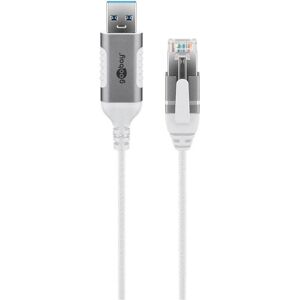 Goobay 74377 USB 3.0 auf RJ45 Ethernet-Adapter - Weiß Goobay 74377 USB 3.0 auf RJ45 Ethernet-Adapter - Weiß