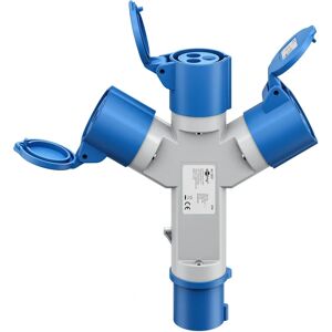 Adaptador Goobay Cee - Enchufe + 2X Contacto Protector - 3X Contacto Cee - Enchufe industrial Adaptador Goobay Cee - Enchufe + 2X Contacto Protector - 3X Contacto Cee - Enchufe industrial