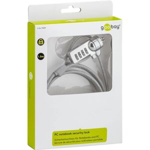 Goobay 93038 Cable Lock - Security, Grey, 1.5m Goobay 93038 Cable Lock - Security, Grey, 1.5m