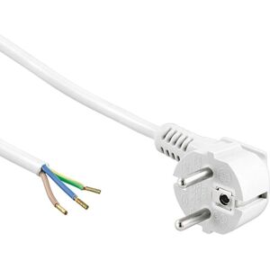 Allteq 93313 Voedingskabel - 5m, Wit, Vinkeltakking Allteq 93313 Voedingskabel - 5m, Wit, Vinkeltakking