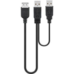 Cable USB Deltaco 030 - 0,3m - USB A 2 x USB A Cable USB Deltaco 030 - 0,3m - USB A 2 x USB A